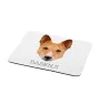 Basenji, African bush dog, Congo dog - geometric mouse pad with a picture and text by Art-Dog