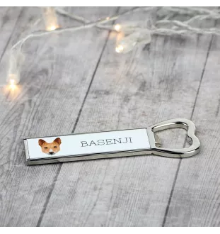Basenji, Kongo-Terrier - Flaschenöffner mit Bild und Aufschrift für Bier von Art-Dog