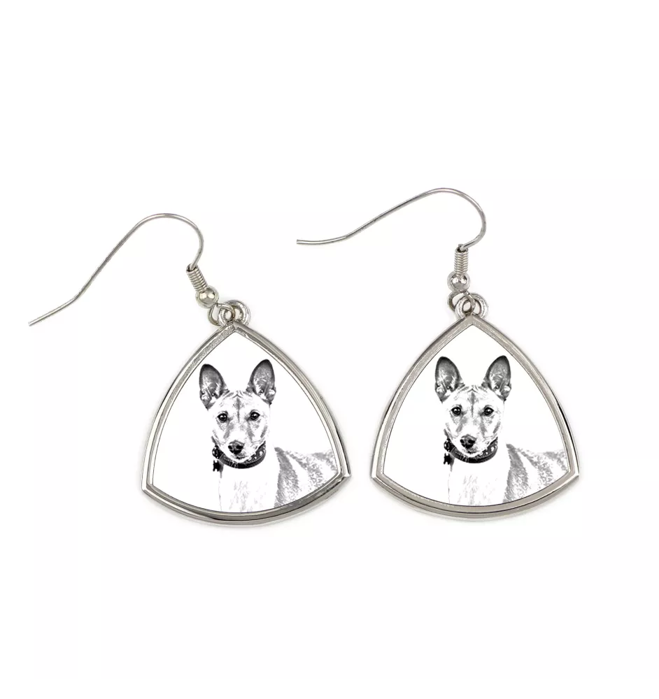 Basenji, Terrier Nyam-Nyam, Terrier du Congo - boucles d'oreilles avec chien, boucles d'oreilles pendantes avec photo, bijoux personnalisés avec impression de la marque Art-Dog