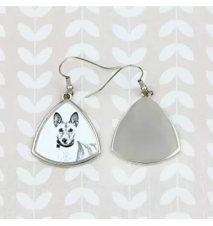 Basenji, African bush dog, Congo dog - dog earrings, hanging earrings with a picture, personalized jewelry with Art-Dog brand print