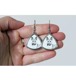 Basenji, Terrier Nyam-Nyam, Terrier du Congo - boucles d'oreilles avec chien, boucles d'oreilles pendantes avec photo, bijoux personnalisés avec impression de la marque Art-Dog