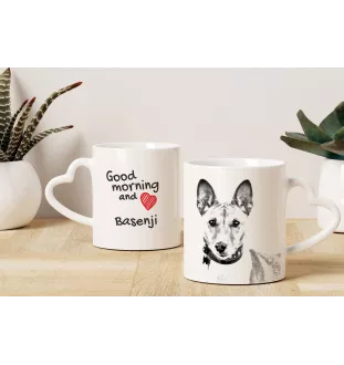 Basenji, Terrier Nyam-Nyam, Terrier du Congo - tasse avec chien, une tasse adorable avec une anse en forme de cœur, un cadeau universel de la marque Art-Dog