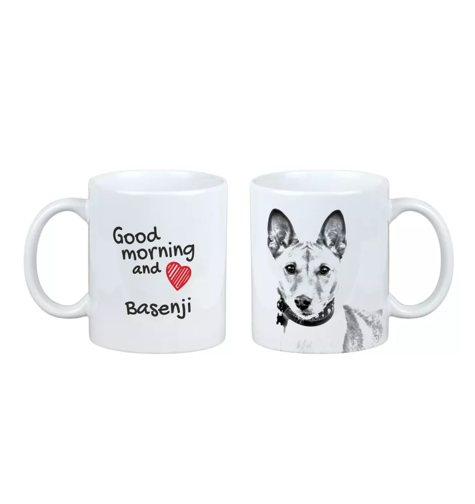 Basenji kubek z psem good morning Art-Dog
