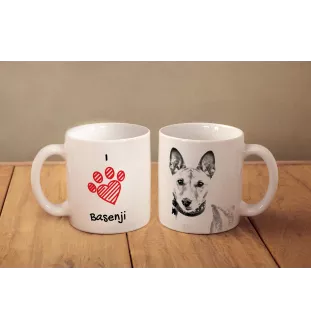 Basenji, African bush dog, Congo dog - cup with a dog, cute cup with graphics, a gift with your photo from the Art-Dog brand