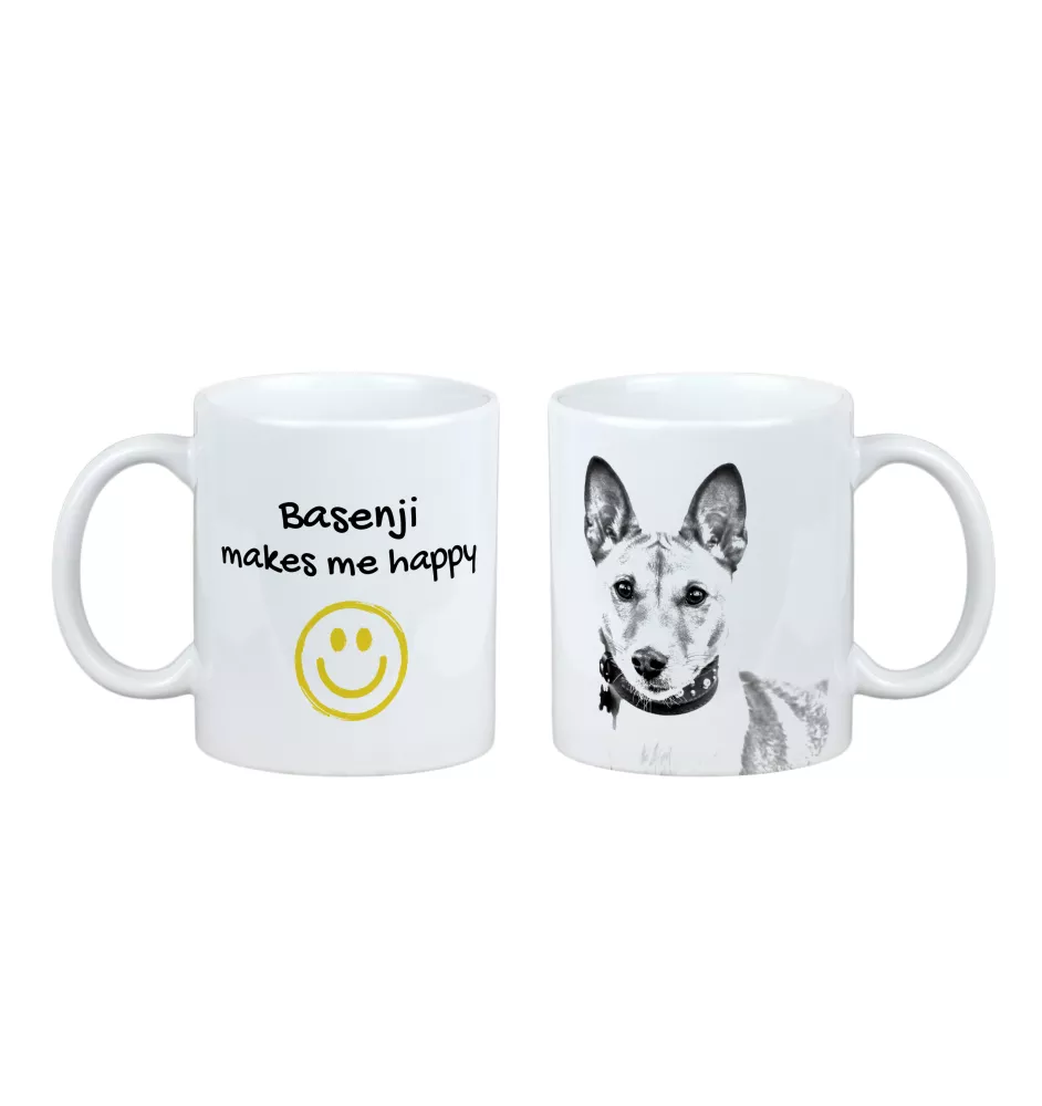 Basenji, Kongo-Terrier - Tasse mit Hund, fröhliche Tasse für Hundeliebhaber, personalisiertes Geschenk der Marke Art-Dog
