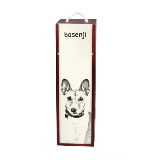 Basenji, Kongo-Terrier - Weinbox mit Hund, Alkoholbox mit Grafik, personalisierte Geschenkbox der Marke Art-Dog