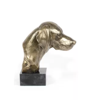 Bayerischer Gebirgsschweisshund - Hundestatue, Büste auf Steinsockel, Skulptur, Trophäe für Hundeausstellung der Marke Art-Dog