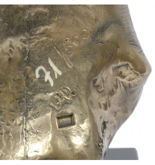 Bayerischer Gebirgsschweisshund - Hundestatue, Büste auf Steinsockel, Skulptur, Trophäe für Hundeausstellung der Marke Art-Dog