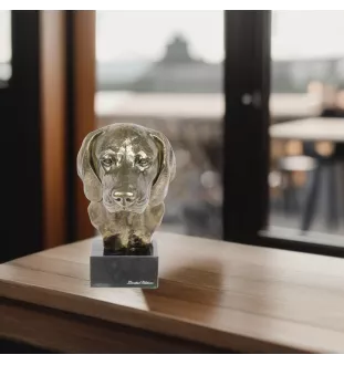 Bayerischer Gebirgsschweisshund - Hundestatue, Büste auf Steinsockel, Skulptur, Trophäe für Hundeausstellung der Marke Art-Dog