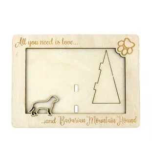 Chien de rouge de Bavière - Cadre photo, cadre en bois gravé, un joli gadget pour l'amoureux des chiens par Art-Dog