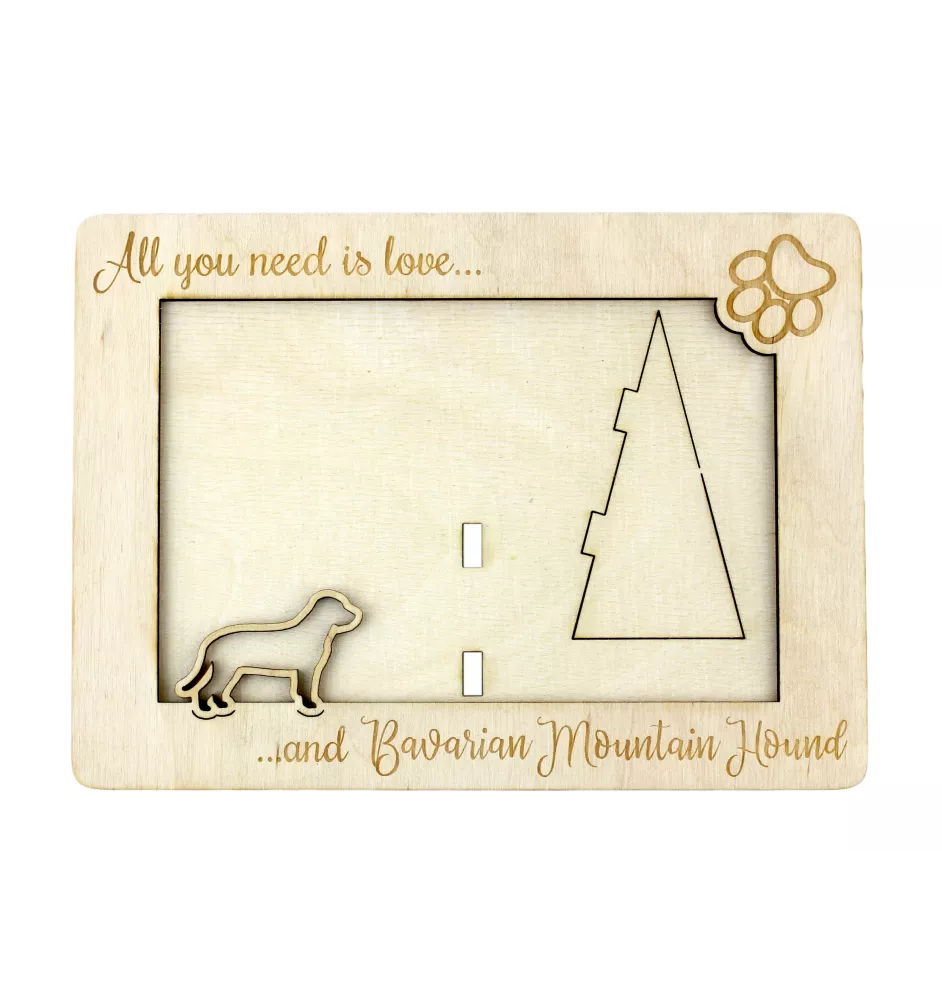 Chien de rouge de Bavière - Cadre photo, cadre en bois gravé, un joli gadget pour l'amoureux des chiens par Art-Dog
