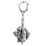 Basset Hound I - Porte-clés argenté avec chien, décoration de sac à main, pendentif de sac à dos par la marque Art-Dog