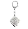 Basset Hound I - Silver-plated key ring with dog, handbag decoration, backpack pendant by Art-Dog brand