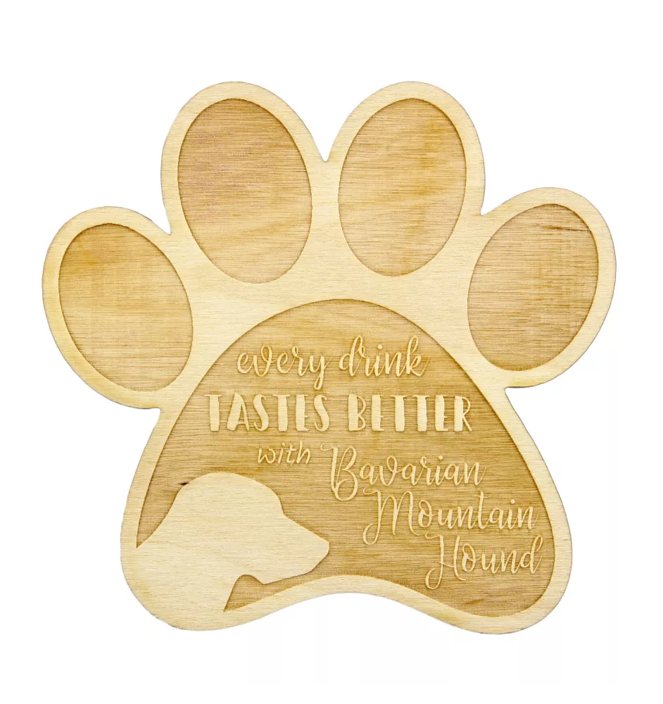 Chien de rouge de Bavière - Sous-verre mug, sous-verre gravé avec chien, cadeau pour amoureux des chiens par la marque Art-Dog