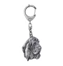 Basset Hound III - Silver-plated key ring with dog, handbag decoration, backpack pendant by Art-Dog brand