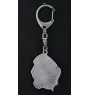 Basset Hound III - Silver-plated key ring with dog, handbag decoration, backpack pendant by Art-Dog brand