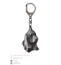 Basset Hound II - Silver-plated key ring with dog, handbag decoration, backpack pendant by Art-Dog brand