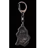 Basset Hound II - Silver-plated key ring with dog, handbag decoration, backpack pendant by Art-Dog brand