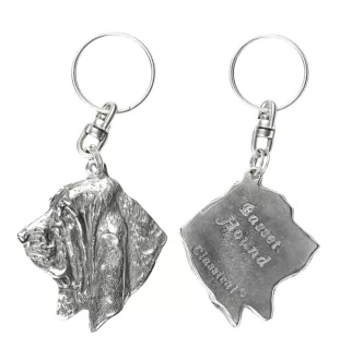 Basset Hound I - Pendentif chien argenté, décoration de sac à main, pendentif sac à dos par la marque Art-Dog