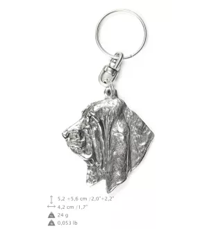 Basset Hound I - Pendentif chien argenté, décoration de sac à main, pendentif sac à dos par la marque Art-Dog