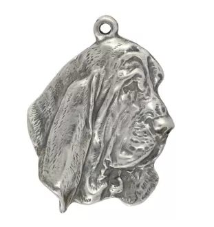Basset Hound III - Pendentif chien argenté, décoration de sac à main, pendentif sac à dos par la marque Art-Dog
