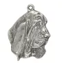 Basset Hound III - Silver-plated dog pendant, handbag decoration, backpack pendant by Art-Dog brand