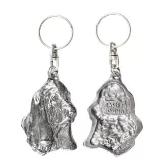 Basset Hound II - Pendentif chien argenté, décoration de sac à main, pendentif sac à dos par la marque Art-Dog