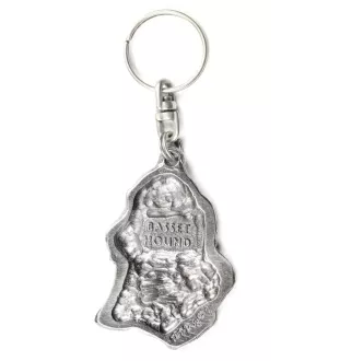 Basset Hound II - Pendentif chien argenté, décoration de sac à main, pendentif sac à dos par la marque Art-Dog