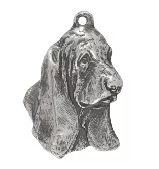 Basset Hound II - Pendentif chien argenté, décoration de sac à main, pendentif sac à dos par la marque Art-Dog