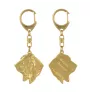 Basset Hound I - Gilded key ring with dog, handbag decoration, luxury accessory by Art-Dog brand