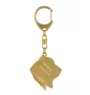 Basset Hound I - Gilded key ring with dog, handbag decoration, luxury accessory by Art-Dog brand