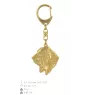 Basset Hound I - Gilded key ring with dog, handbag decoration, luxury accessory by Art-Dog brand