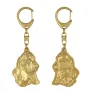 Basset Hound II - Gilded key ring with dog, handbag decoration, luxury accessory by Art-Dog brand