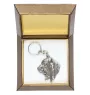 Basset Hound I - Silver-plated pendant with a dog in a decorative box, handbag decoration, backpack pendant by Art-Dog brand