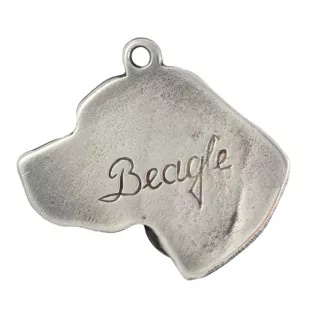 Beagle - Versilberte Hund Anhänger, Handtasche Dekoration, Rucksack-Anhänger von Art-Dog Marke