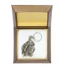 Basset Hound III - Silver-plated pendant with a dog in a decorative box, handbag decoration, backpack pendant by Art-Dog brand
