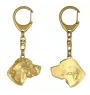 Beagle - Gilded key ring with dog in gift box, handbag decoration, luxury accessory by Art-Dog brand