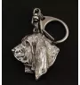 Basset Hound I - Versilberter Schlüsselanhänger mit Hund in einer Geschenkbox, Handtaschenschmuck, Rucksackanhänger der Marke Art-Dog