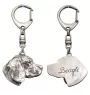 Beagle - Silver-plated key ring with a dog in a gift box, handbag decoration, backpack pendant by Art-Dog brand