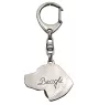 Beagle - Porte-clés argenté avec un chien dans une boîte cadeau, décoration de sac à main, pendentif de sac à dos par la marque Art-Dog