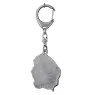 Basset Hound III - Silver-plated key ring with a dog in a gift box, handbag decoration, backpack pendant by Art-Dog brand