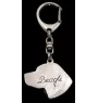 Beagle - Porte-clés argenté avec un chien dans une boîte cadeau, décoration de sac à main, pendentif de sac à dos par la marque Art-Dog