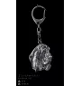 Basset Hound III - Silver-plated key ring with a dog in a gift box, handbag decoration, backpack pendant by Art-Dog brand