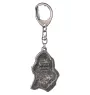 Basset Hound II - Silver-plated key ring with a dog in a gift box, handbag decoration, backpack pendant by Art-Dog brand