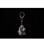 Basset Hound II - Silver-plated key ring with a dog in a gift box, handbag decoration, backpack pendant by Art-Dog brand