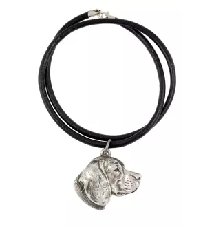 Beagle III - collier avec un chien, pendentif en plaqué argent pour les fans de chiens, bijoux uniques de la marque Art-Dog