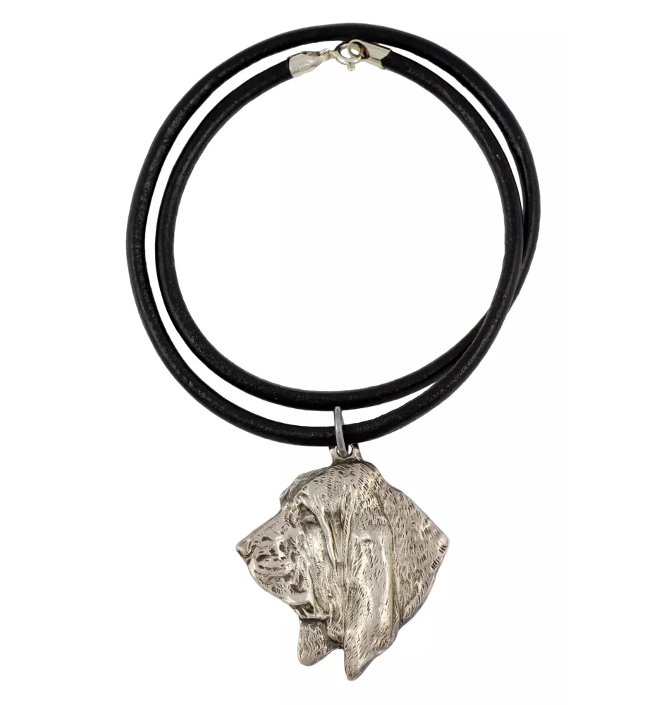 Basset Hound I - Necklace with dog, silver-plated pendant for dog fan, unique jewelry by Art-Dog brand