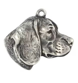 Beagle III - Halskette mit Hund, versilberter Anhänger für Hundefans, einzigartiger Schmuck der Marke Art-Dog