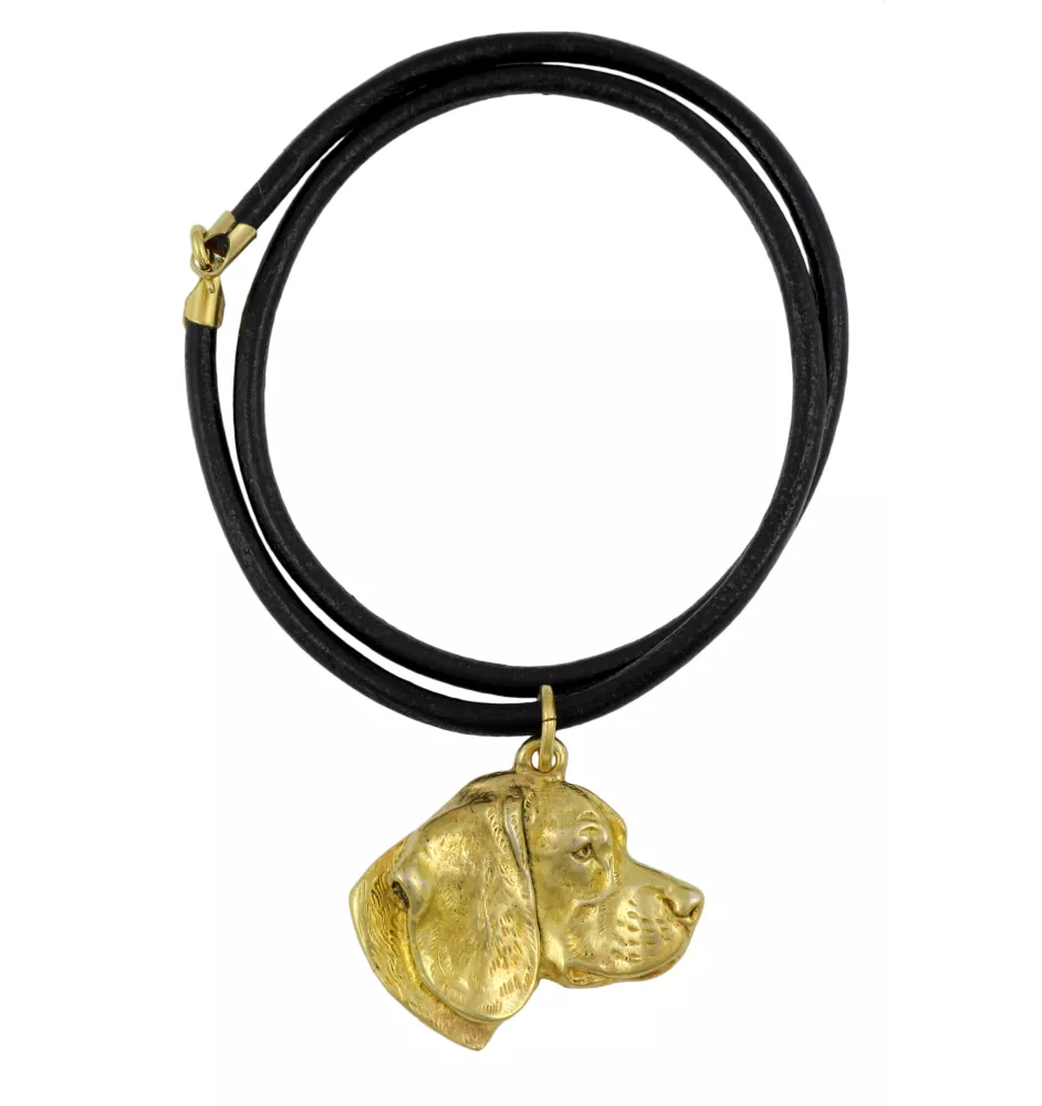 Beagle - Collier pour chien, pendentif plaqué or pour fan de chien, bijoux uniques de la marque Art-Dog