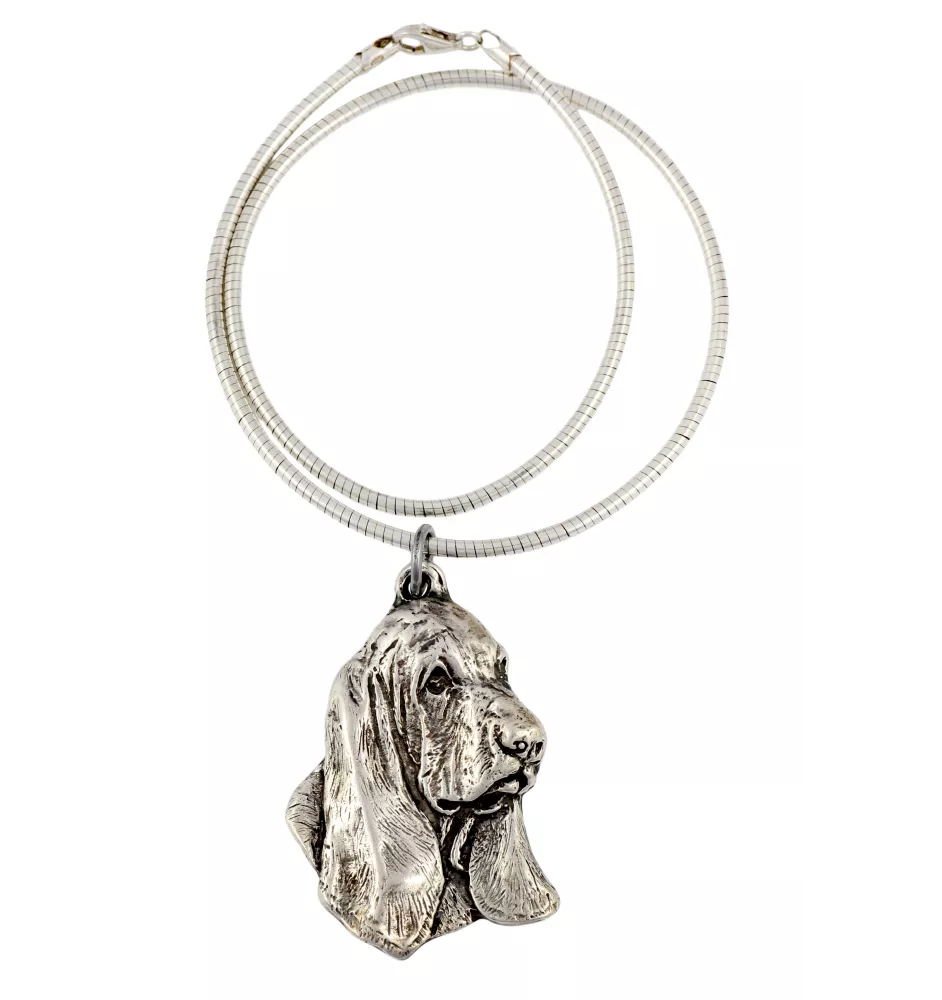 Basset Hound II - Hundehalsband, einzigartiger Schmuck für den Hundefan, einzigartiger Kreuzotter-Anhänger der Marke Art-Dog